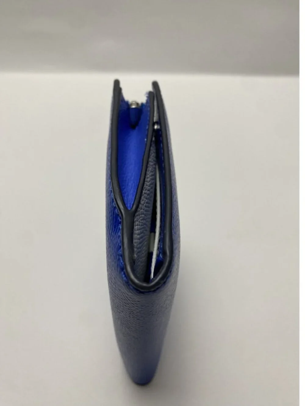 Michael Kors Blue Saffiano Leather Wallet - Picture 4 of 11